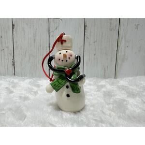 Snowman Nurse Christmas Ornament Medical Theme Holiday Decor